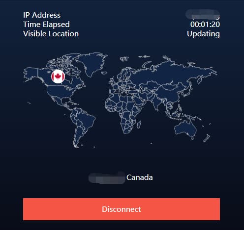 连上 strongVpn 加拿大节点