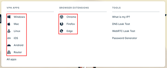 选择你安装 ExpressVPN 的设备